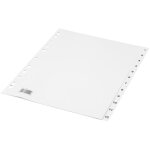 Mondoffice intercalaires num�riques a4 en polypropyl�ne gris - 12 divisions