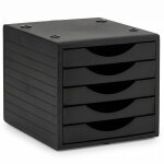 Mondoffice module de classement 5 tiroirs de rangement - noir