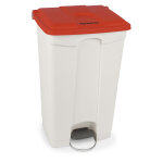 Mondoffice poubelle � p�dale en plastique 90l rouge