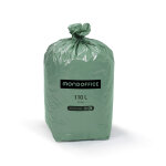 Mondoffice sac poubelle 110l recycl - vert - lot de 200