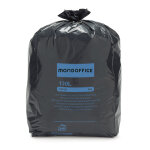 Mondoffice sac poubelle 130l noir 100% recyclé - déchets lourds - lot de 100 Mondoffice sac poubelle 130l noir 100% recyclé - déchets lourds - lot de 100