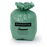 Mondoffice sac poubelle 30l �cologique vert 100% recycl� - lot de 500