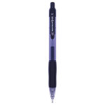 Mondoffice stylo � encre gel r�tractable pointe moyenne 0, 7 mm avec grip de pr�hension - noir