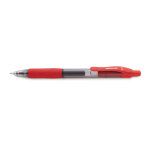 Mondoffice stylo � encre gel r�tractable pointe moyenne 0, 7 mm avec grip de pr�hension - rouge
