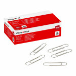 Mondoffice trombones acier nickelé 40 mm bout rond - boîte de 100 Mondoffice trombones acier nickelé 40 mm bout rond - boîte de 100
