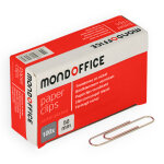 Mondoffice trombones acier nickelé 50 mm bout rond - boîte de 100 Mondoffice trombones acier nickelé 50 mm bout rond - boîte de 100