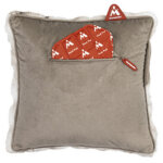 Coussin chauffant avec heat pad, peluche, gris