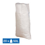Mottez sacs  gravats blancs 50 l, lot de 20