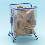 Mottez support sac poubelle d'intrieur  roulettes mottez bleu sans couvercle 240 l