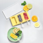Moule � glace fun kitchen, pour 3 glaces, silicone