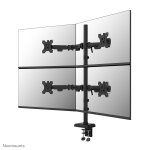 Neomounts ds60 - 600bl2 - 2 bras de moniteur quadruple 10 - 32', collier de serrage / passe - fil, 8 ...