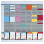 Nobo office planner planning 7 colonnes 24 fentes fiches t2 - gris Nobo office planner planning 7 colonnes 24 fentes fiches t2 - gris