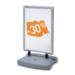Nobo panneau de signalisation porte affiche a1 � base lest�e sur roulette - double face - impression ...