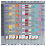 Nobo planning pro 12 colonnes 32 fentes fiches t1, 5 - gris Nobo planning pro 12 colonnes 32 fentes fiches t1, 5 - gris