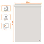 Nobo recharge chevalet papier blanc 70g - 1 face uni / 1 face quadrill - l. 58 x h. 81 cm - bloc 50 ...