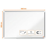 Nobo tableau blanc acier laqu� premium plus l. 90 x h. 60 cm - effa�able � sec - surface magn�tique - ...