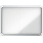 Nobo vitrine d'affichage int�rieur premium plus 8 feuilles a4 - porte coulissante - fond magn�tique