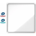 Nobo vitrine d'affichage ext�rieur premium plus 12 feuilles a4 - porte battante - fond magn�tique