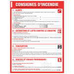 Novap panneau consignes d'incendie 40 x 30 cm polystyrne choc