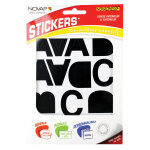 Novap stickers adhsifs lettres alphabtiques 40 mm coloris noir