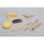 O color o'color kit du potier 8 outils eponge, estque bois + mtal, tournasin, mirette, aiguille, bauchoir, ...
