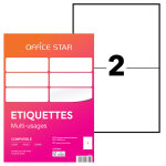 Office star os43655 etiquettes multi - usages blanches 210 x 148, 5 mm - bo�te de 200