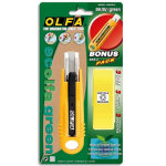 Olfa cutter de sécurité sk4 corps abs 100% recyclé, lame 17. 5mm rétractable, ambidextre Olfa cutter de sécurité sk4 corps abs 100% recyclé, lame 17. 5mm rétractable, ambidextre