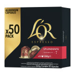 L'or espresso café splendente - intensité 7 - boîte de 50 capsules L'or espresso café splendente - intensité 7 - boîte de 50 capsules