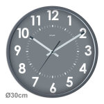 Orium horloge murale silencieuse  quartz, diamtre 30cm - aluminium