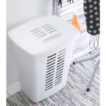 Orthex panier � linge avec couvercle, 60 litres, gris fonc�