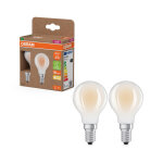 Osram ampoule led e14 sph�rique opaque 2, 2 w - 470 lm - blanc chaud - equivaut � 40 w - bo�te de 2