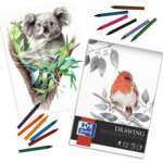 Oxford art bloc de dessin 'drawing', a3, 160 g / m2