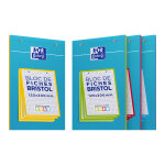 Oxford bloc 30 fiches bristol 125 x 200 mm perfor�es - quadrill� petits carreaux 5x5 - assortis