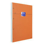 Oxford bloc notes orange a4 21 x 29, 7 cm - 80g - perfor 4 trous - petits carreaux 5x5 - 160 pages