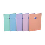 Oxford bloc notes smart a4 21 x 29, 7 cm - 80 / 90g - petits carreaux 5x5 - 160 pages - assortis pastel ...