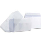 Oxford bote de 100 enveloppes visite blanches auto - adhsives 120g, format 90x140 mm