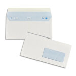 Oxford bote de 200 enveloppes blanches auto - adhsives 90g format 110x220mm dl fentre 45x100mm