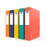 Oxford bote de classement a4 recyc + couverture carte - dos 6 cm - assortis