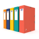 Oxford bote de classement a4 recyc + couverture carte - dos 8 cm - assortis