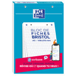 Oxford bristol 2. 0 - bloc 30 fiches a5 148 x 210mm perfores - blanc quadrill 5x5