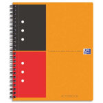 Oxford cahier activebook spirales 160 pages perfores 80g ligne 6mm 17x21cm couverture polypro orange ...