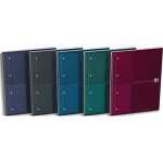 Oxford cahier notebook spirales 160 pages perfores 80g 5x5 21x31, 8cm couverture polypro assortie
