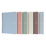 Oxford cahier  spirale my rec'up a4 21 x 29, 7 cm - 90g - papier recycl - petits carreaux 5x5 - 100 ...