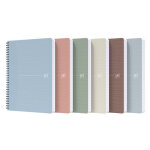 Oxford cahier � spirale my rec'up a5 14, 8 x 21 cm - 90g - papier recycl� - petits carreaux 5x5 - 180 ...
