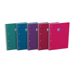 Oxford cahier spirale smart a4 + 23 x 29, 7 cm - petits carreaux 5x5 - 160 pages - coloris intense