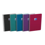 Oxford cahier spirale smart a5 14, 8 x 21 cm - petits carreaux 5x5 - 160 pages - coloris intense