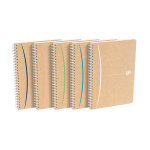 Oxford cahier  spirale touareg a5 15, 6 x 21 cm - 90g - papier recycl lign - 180 pages