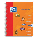 Oxford cahier de texte essentials spiral 148 pages grands carreaux seys 17x22cm. couverture carte