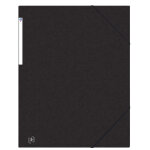 Oxford chemise 3 rabats top file + a3 élastique couverture carte noir Oxford chemise 3 rabats top file + a3 élastique couverture carte noir