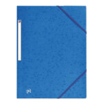 Oxford chemise 3 rabats top file + a4 élastique couverture carte bleu Oxford chemise 3 rabats top file + a4 élastique couverture carte bleu